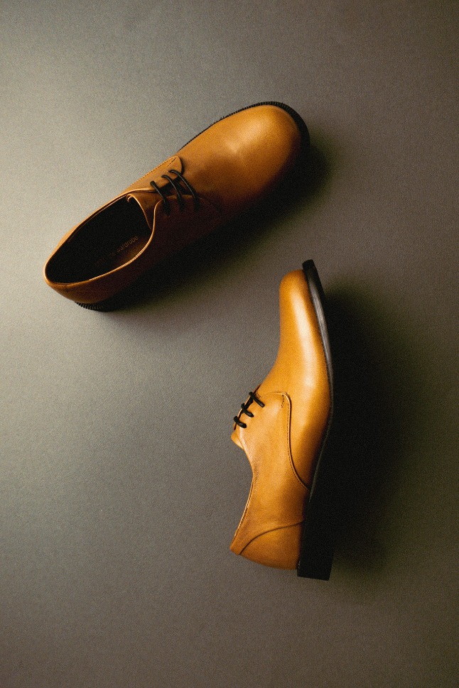 BREAD LEATHER DERBY SHOES_BROWN